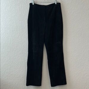 Vintage Lord & Taylor Chic Black 100% Leather Trousers